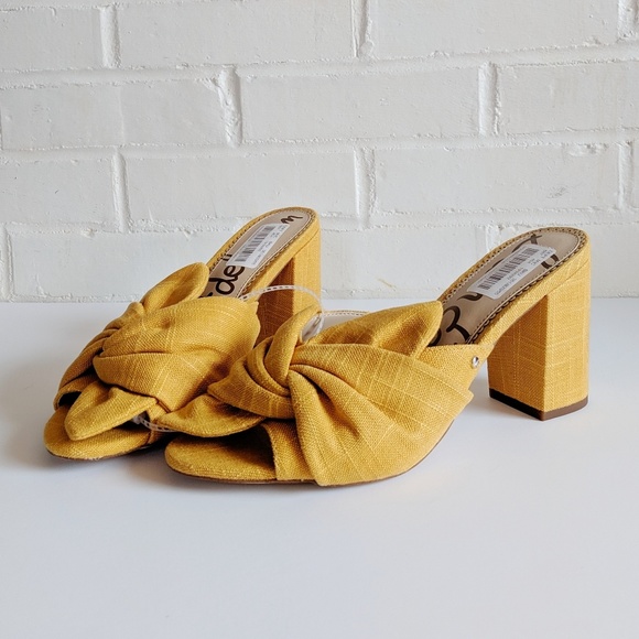 Sam Edelman Shoes - Sam Edelman Oda Linen Block Heel Mules 9.5 NWT